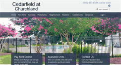 Desktop Screenshot of cedarfieldatchurchland.com